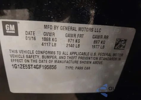 2016 Chevrolet Malibu 1Lt from USA, damaged, VIN 1G1ZE5ST4GF195856